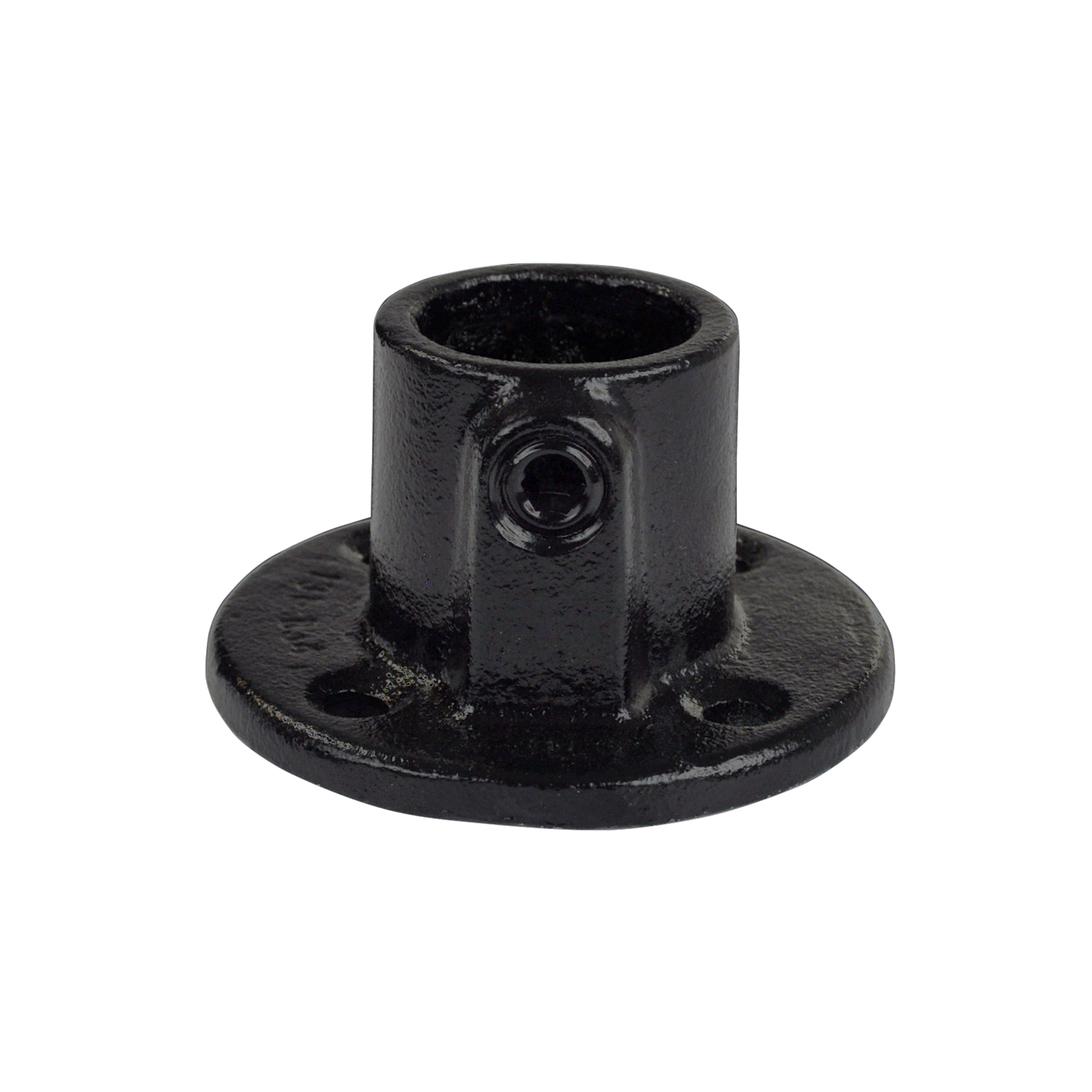 Placa base, redonda, negra 26,9 mm (¾")