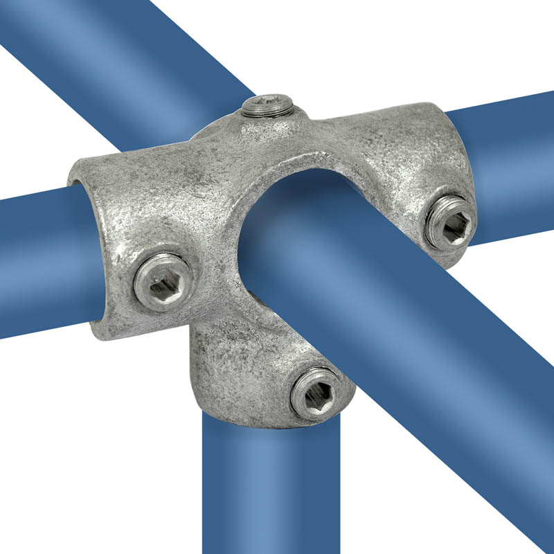 Pieza en T para tubo de soporte 60,3 mm (2")