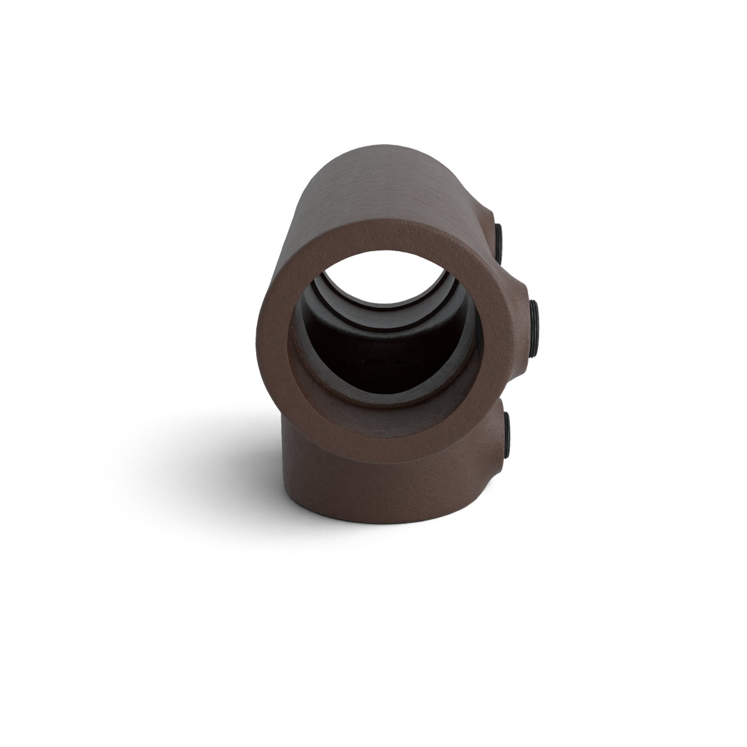 104-B Pieza en T larga - 33,7 mm marrón