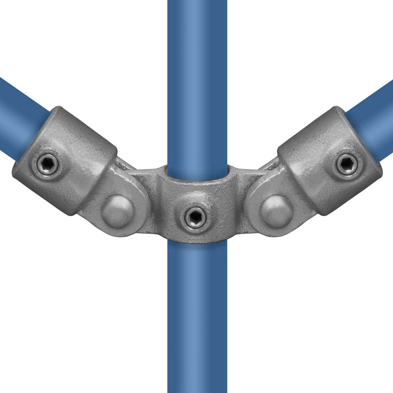 Pieza de unión, doble 33,7 mm (1"), compuesta por 1 x 608038C y 2 x 608042C incl. 2 tornillos M10x35