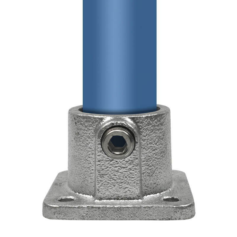 Placa base, cuadrada, continua 60,3 mm (2")