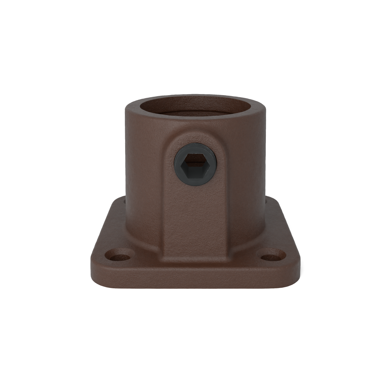 F131-B Placa base cuadrada - 33,7 mm marrón