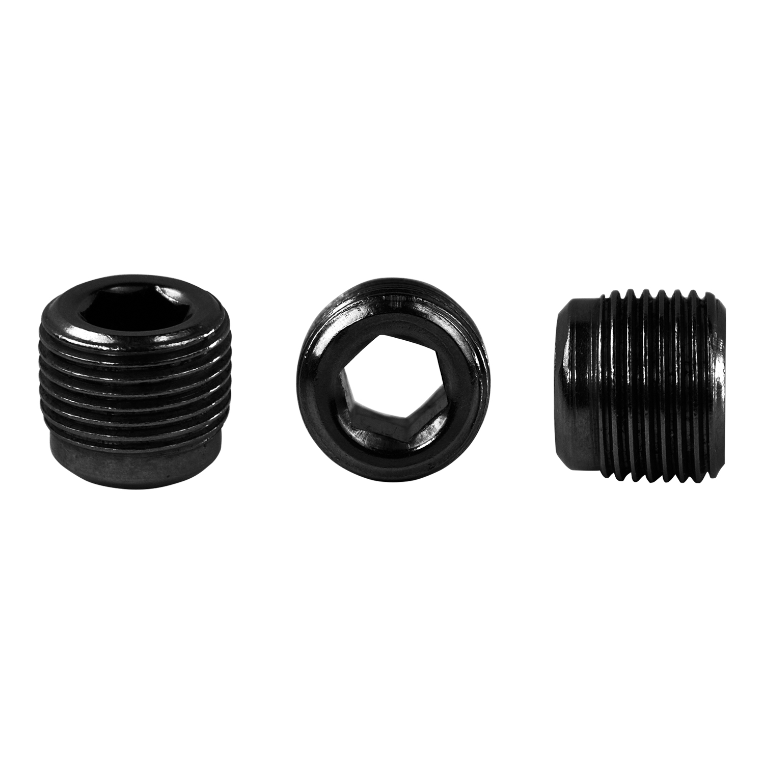 Tornillos de fijación de acero inoxidable, negro para conectores de tuberías. 1/4" (para B / C )