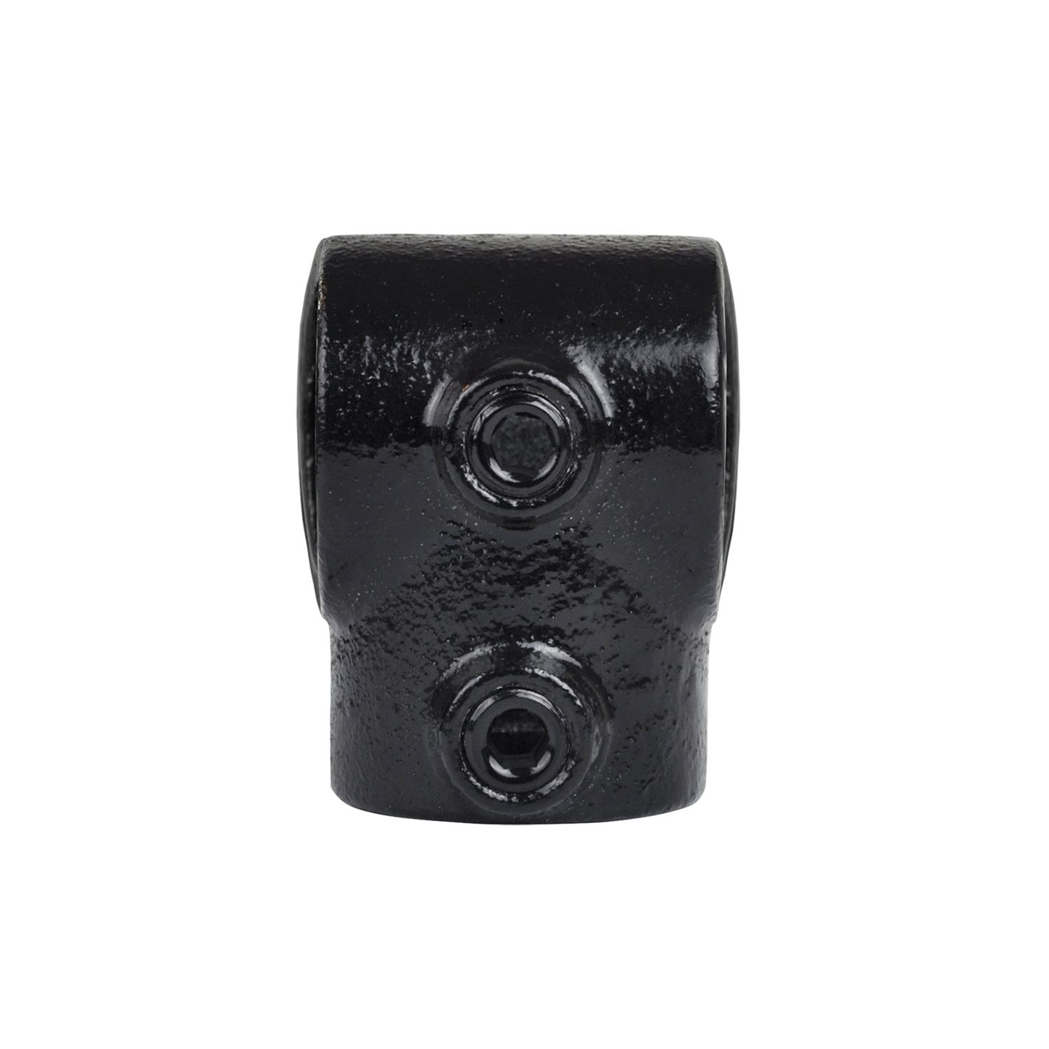 Pieza en T corta negra 26,9 mm (3/4")